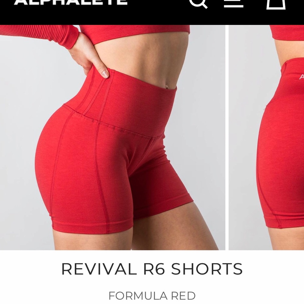 Alphalete Revival R6 Shorts - Formula Red